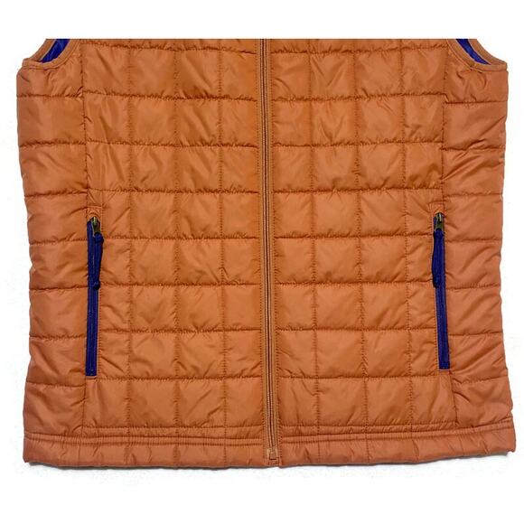 Old Navy Quilted Vest Orange Women's Medium Quilted Full Zip - Picture 6 of 8